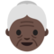 Old Woman - Black emoji on Google